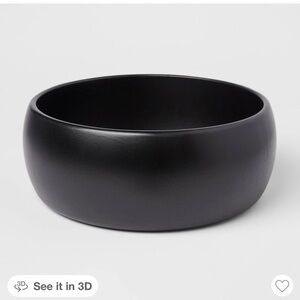 Threshold- 189oz acacia Modern serving Bowl - black